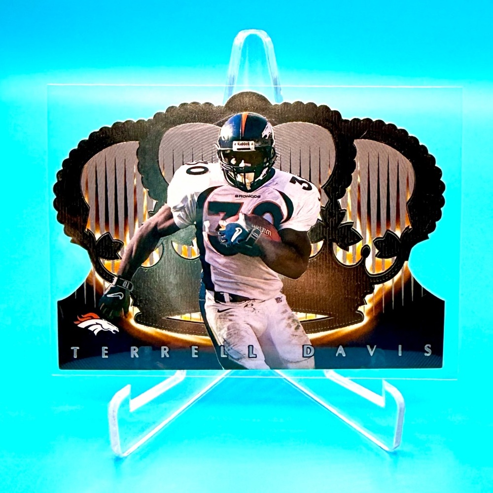 1998 Crown Royale🔥Terrell Davis🔥Gold Die Cut! 🤯 #34 Denver Broncos